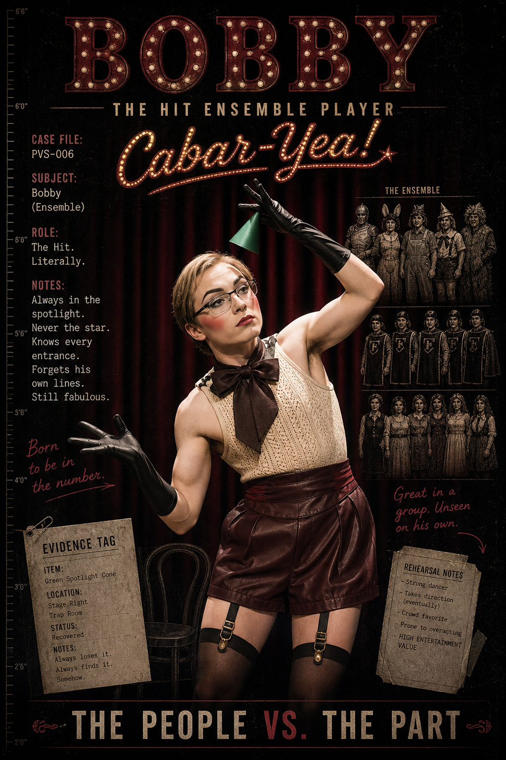 Character poster for Bobby, The Hit Ensemble Player.